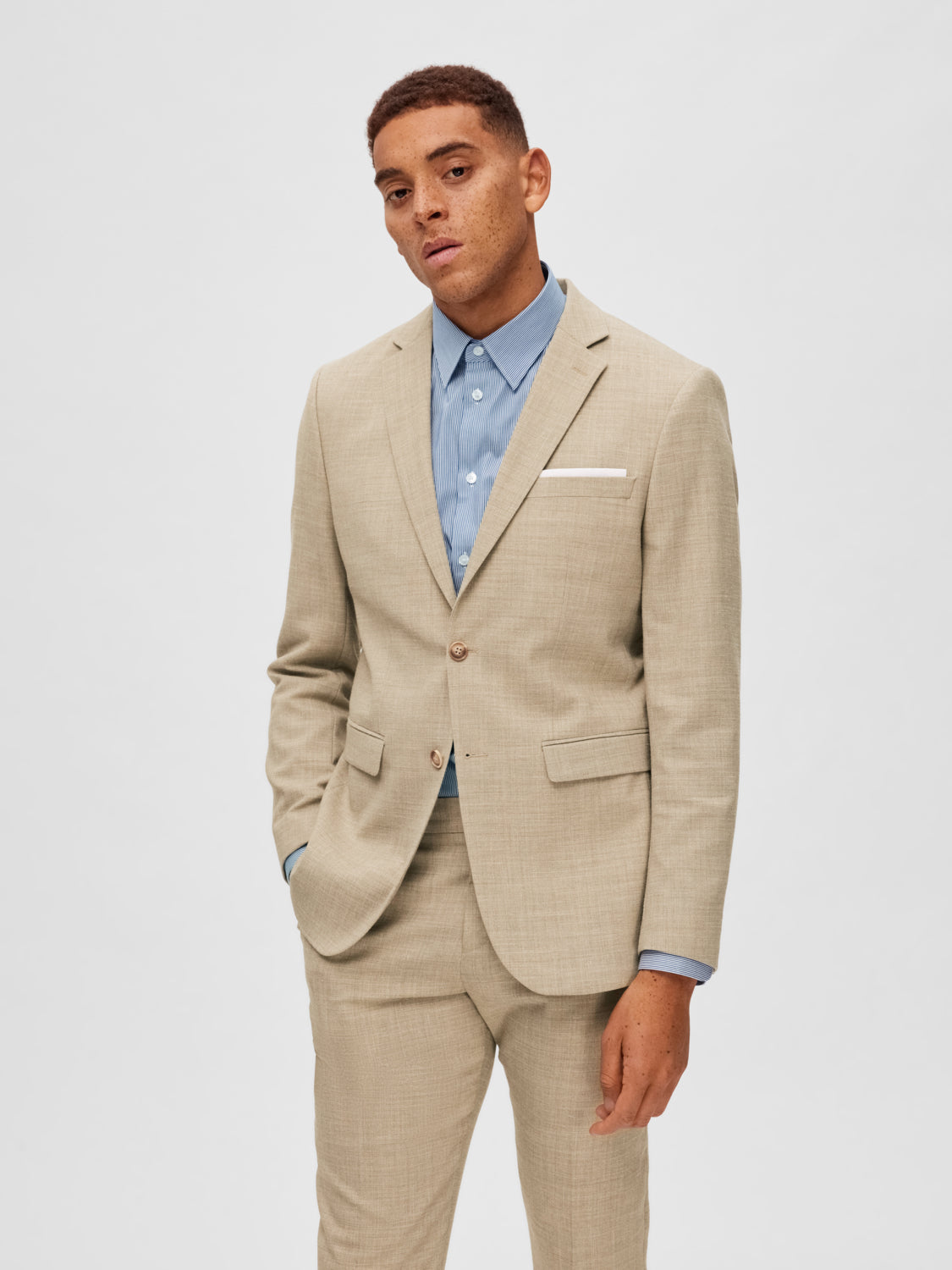 SLHSLIM-OASIS Blazer - Sand